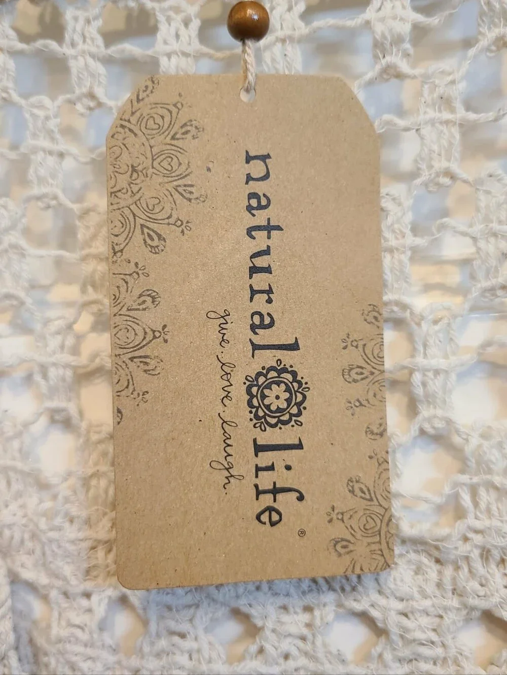 NATURAL LIFE Crochet Tie-Front Camisole Vest in Cream - Picture 5 of 5